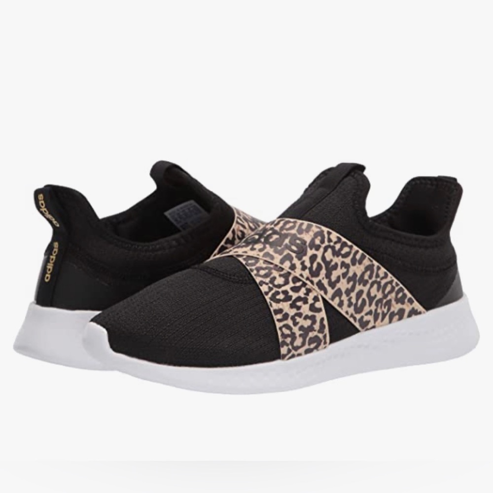 Adidas Cloud Foam Leopard Slip On Sneakers